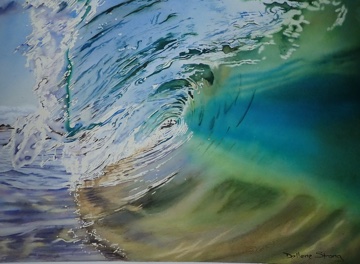 Picture of a breaking wave, from the inside