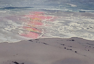 Watercolour landscape of the beaches of Fiji